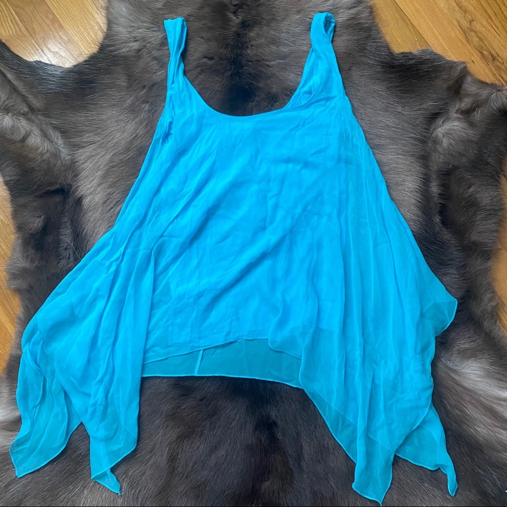 Bailey 44 Sheer Layered Tank Top, S